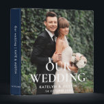 personalized bride & groom wedding photo album binder<br><div class="desc">The design on this binder features elegant blue colour and personalized wedding photo. The colour and text can be personalized..</div>