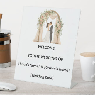 Personalized Bride & Groom Wedding Reception Sign