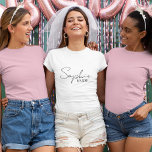 Personalized Bride T-Shirt<br><div class="desc">Welcome to our collection of personalized bride products on Zazzle! Here, we specialize in creating unique and customizable items to celebrate the journey of becoming a bride. Whether you're planning your dream wedding or looking for the perfect bridal shower gifts, we've got you covered.</div>