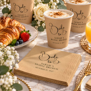 Personalized Bride to Be Bridal Brunch Napkin