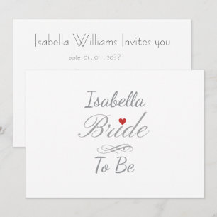 Personalized Bride To Be, Custom Name Hen Party Invitation