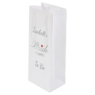 Personalized Bride To Be, Custom Name Hen Party Wine Gift Bag