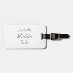 Personalized Bride To Be Elegant Bridal Party Luggage Tag
