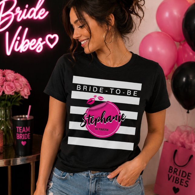 Personalized Bride-To-Be Glam Bachelorette  Tri-Bl Tri-Blend Shirt (Personalized Bride-To-Be Tee)