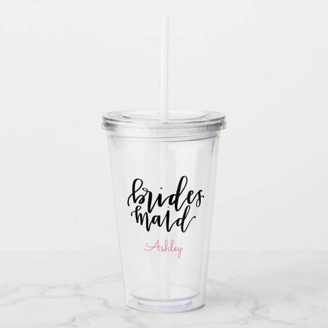 Personalized Bridesmaid Acrylic Tumbler (Front)