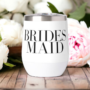 Personalized Bridesmaid Black Modern Elegant