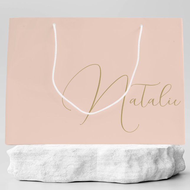 Personalized Bridesmaid Bridal Party Bachelorette Large Gift Bag (Creator Uploaded)