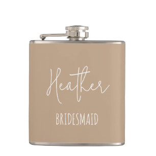 Personalized Bridesmaid Bridal Party Gift Hip Flask