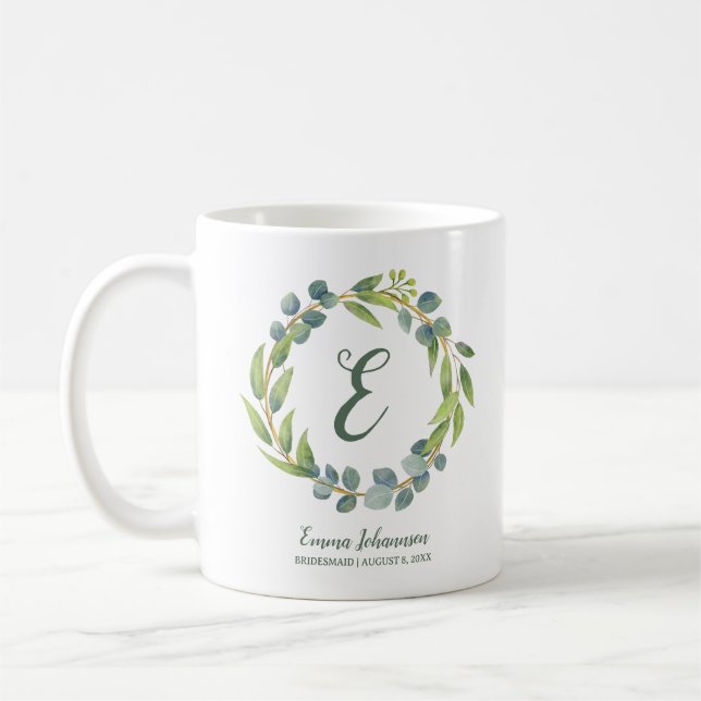 Personalized Bridesmaid Bridal Party Proposal Coffee Mug (Left)