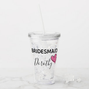 Personalized Bridesmaid Cup