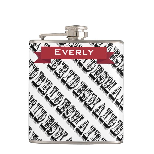 Personalized Bridesmaid Flask (Front)