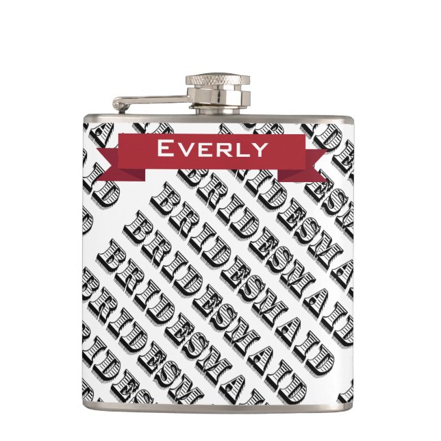 Personalized Bridesmaid Flask (Front)