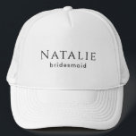 Personalized Bridesmaid Gift Bachelorette Party Trucker Hat<br><div class="desc">Make your bachelorette party unforgettable with our personalized shot glasses, a perfect addition to your bridesmaid gifts and bachelorette party supplies. These shot glasses are a great way to say "thank you" to your bridal party and show your appreciation for their support. Featuring a minimalist design, these shot glasses offer...</div>