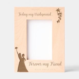 Personalized Bridesmaid Gift (portrait) Etched Frames