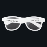 Personalized Bridesmaid Gift Sunglasses<br><div class="desc">Personalized Bridesmaid Gift Sunglasses. Easy to customize. Get yours today!</div>