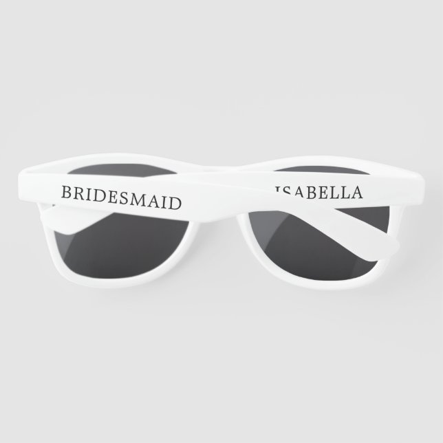 Personalized Bridesmaid Gift Sunglasses (Back)
