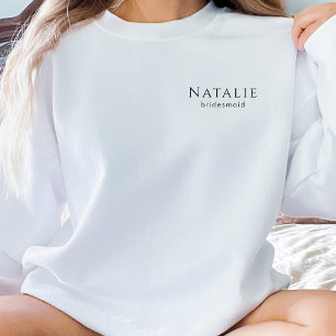 Personalized Bridesmaid Gift Wedding Bridal Party Sweatshirt