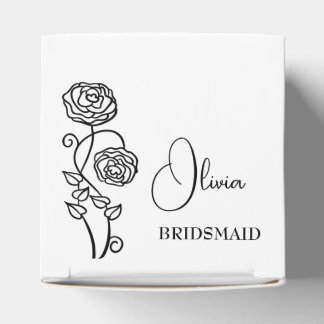 Personalized Bridesmaid Groomsmen Magnetic Closure Favor Box