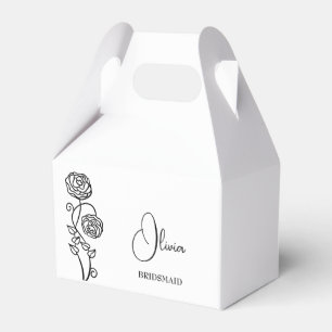 Personalized Bridesmaid Groomsmen Magnetic Closure Favor Box