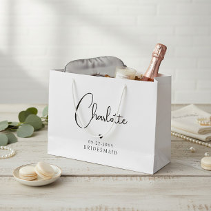Personalized Bridesmaid Name Large Gift Bag
