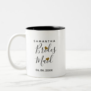 Personalized Bridesmaid Name Wedding Favour Two-Tone Coffee Mug
