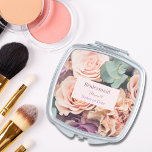 Personalized Bridesmaid Pink Roses Bible Verse Compact Mirror<br><div class="desc">Our beautiful Bridesmaid Compact Mirror with Colourful Roses Design! This stunning accessory is perfect for every bride-to-be or bridesmaids who want to add a touch of elegance to her daily routine. The compact mirror features a delicate floral pattern of colourful roses, adding a pop of personality to any room. Its...</div>