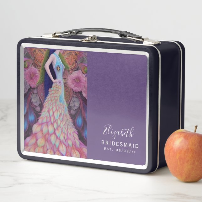 Personalized Bridesmaid Proposal Box Peacock (In Situ)