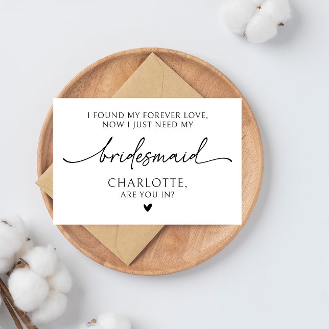 Personalized Bridesmaid Proposal Card, Bridal Gift Holiday Card (bridesmaid proposal card, custom name bridesmaid card, personalized bridesmaid gift, bridesmaid )