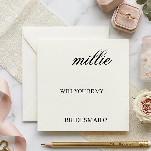 Personalized Bridesmaid Proposal Card Elegant (Creator Uploaded)