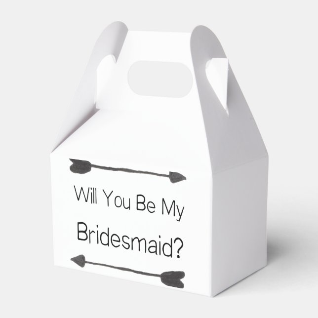 Personalized Bridesmaid Proposal with Photo Favor Box (Front Side)