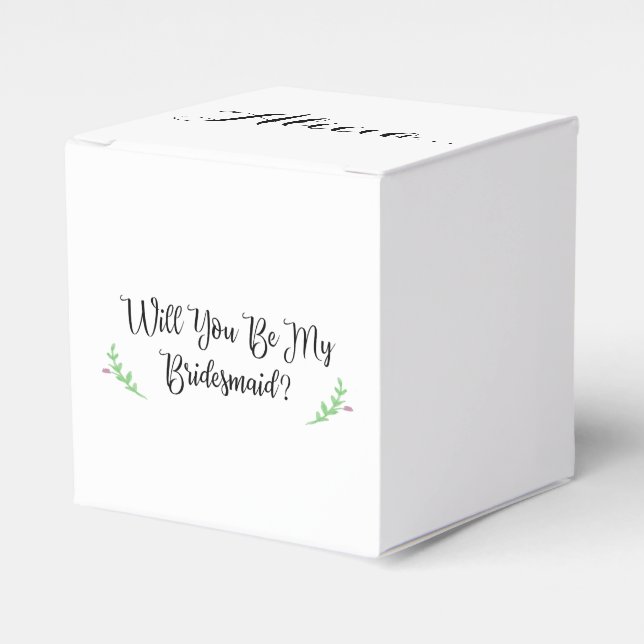 Personalized Bridesmaid Proposal withCustom Photo Favor Box (Front Side)