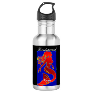 personalized bridesmaid red mermaid insulated wate 532 ml water bottle