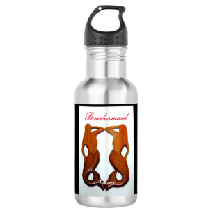 personalized bridesmaid redhead mermaid 532 ml water bottle