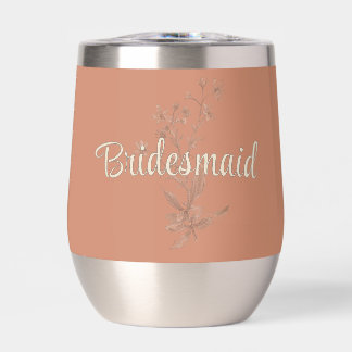 Personalized Bridesmaid Rustic Boho Wildflowers Th