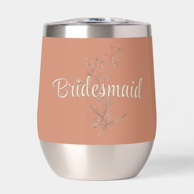 Personalized Bridesmaid Rustic Boho Wildflowers Th (Front)