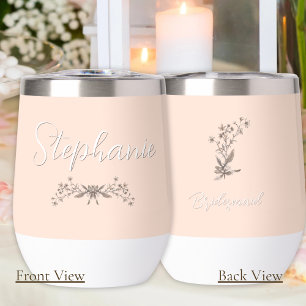 Personalized Bridesmaid Rustic Elegant Wildflowers