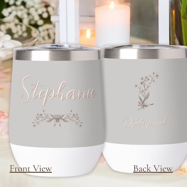 Personalized Bridesmaid Rustic Elegant Wildflowers (Creator Uploaded)