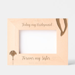 Personalized Bridesmaid/Sister Gift Etched Frames