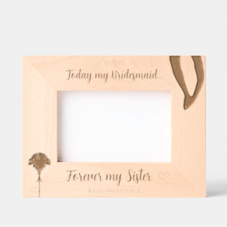Personalized Bridesmaid/Sister Gift Etched Frames