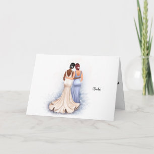 Personalized Bridesmaid to Bride Wedding Card