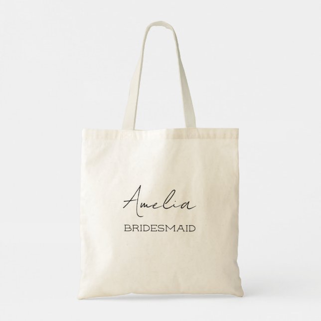 Personalized Bridesmaid Tote Bag (Back)