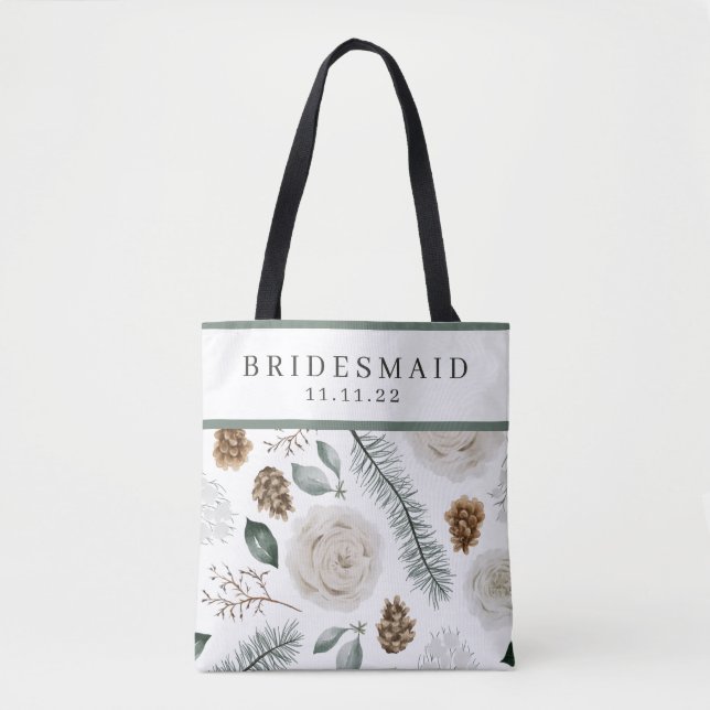 Personalized Bridesmaid Tote Bag (Front)