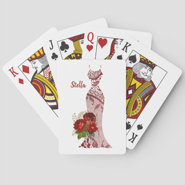 Personalized Bridesmaid's Gifts Playing Cards (Back)
