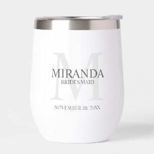 Personalized Bridesmaid's Monogram and Name