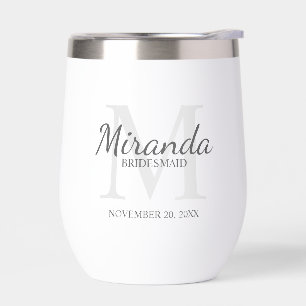 Personalized Bridesmaid's Monogram and Name