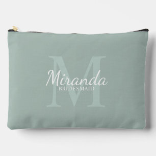 Personalized Bridesmaid's Monogram and Name Accessory Pouch