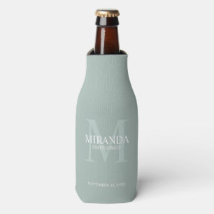 Personalized Bridesmaid's Monogram and Name Bottle Cooler