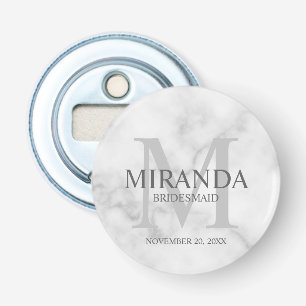 Personalized Bridesmaid's Monogram and Name Bottle Opener