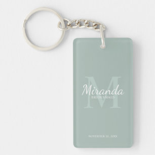 Personalized Bridesmaid's Monogram and Name Keychain
