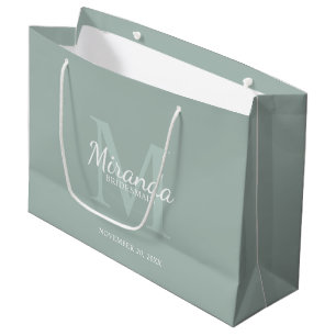Personalized Bridesmaid's Monogram and Name Large Gift Bag
